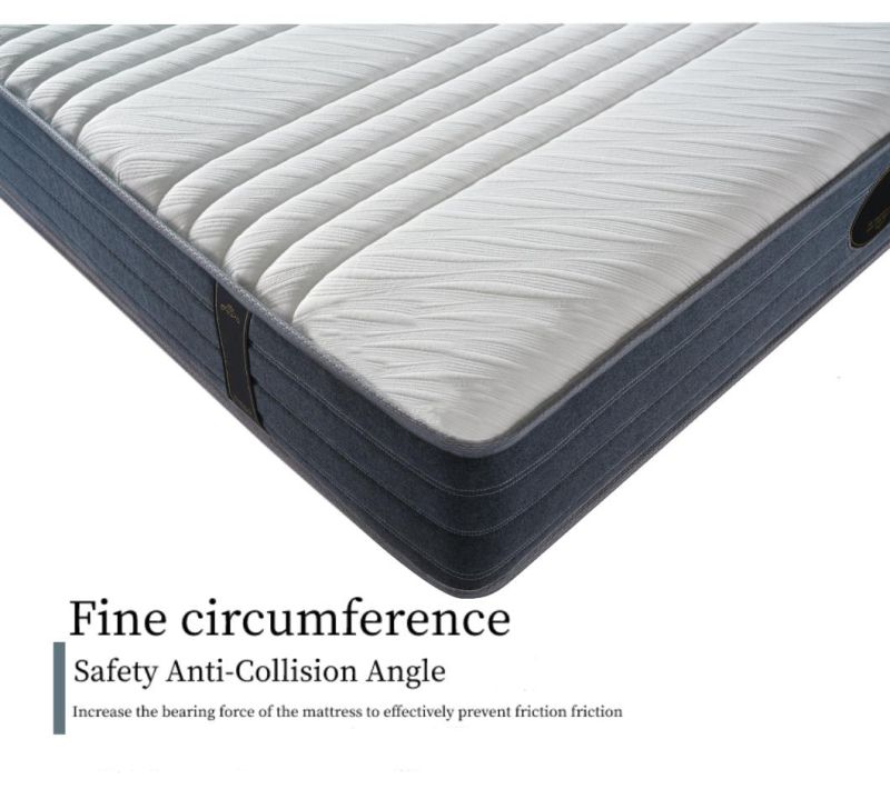 King Hotel Compressed Memory Foam Bed Natural Latex Topper Sponge Coil Bonnell Spring Mattress