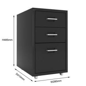 Small Vertical Metal Mobile Multi Drawers Nightstand Movable Storage Cabinet