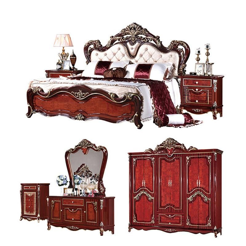 Hot Sales Antique Carved Wood Bedroom Furniture Sets for Sale