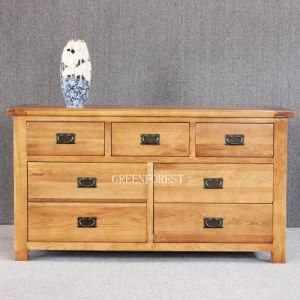 Oak Wood Storage Cabinet with 7 Drawers (GF-OA005)