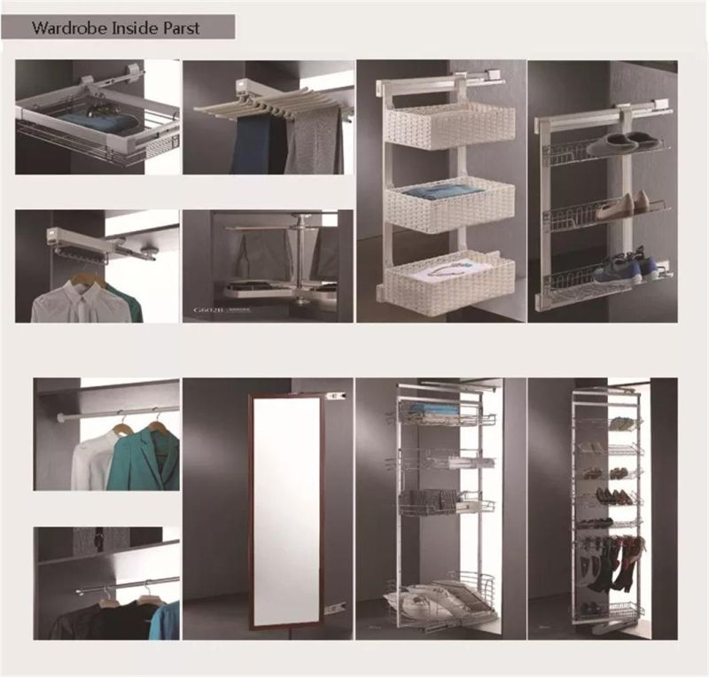 MDF Plastic Fabric Modern Bedroom Solid Wood Wardrobe