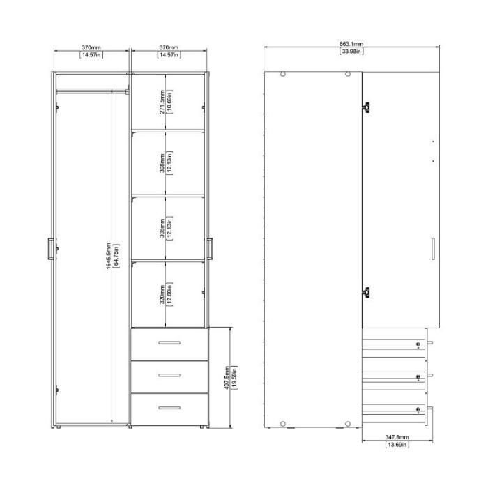 Factory Price Wooden Furniture Bedroom Wardrobe Closet Cabinet