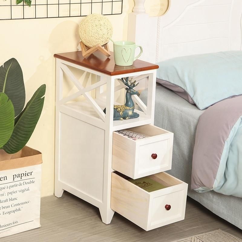 Home Furniture Customization Modern Furniture Nordic White Multi-Layer Drawer Storage Cabinet Bedside Table