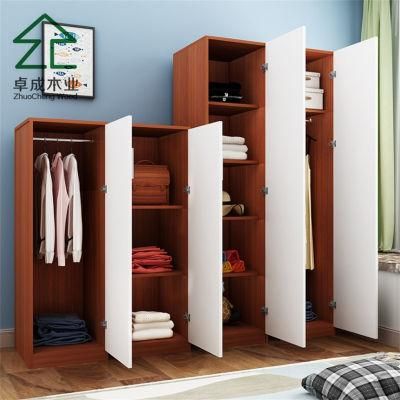 White Color One Door Tall or Short Wardrobe with Handle