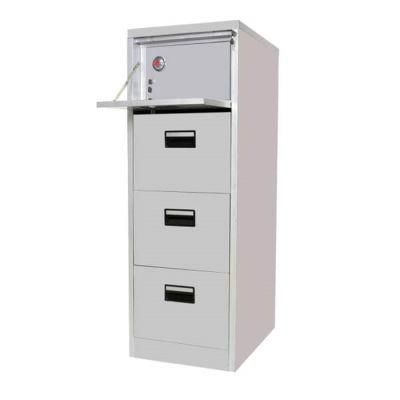 Vertical Filing Centralize on Casters Lock Wangtong Cabinet Patient Locker 4 Drawer File Cabinets Office Furniture Grey Color