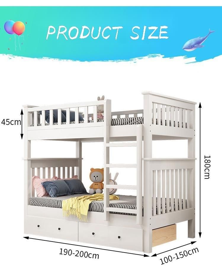 Factory Direct Sale Simple Modern Solid Wood Student School Dormitory Bed Bunk Bed