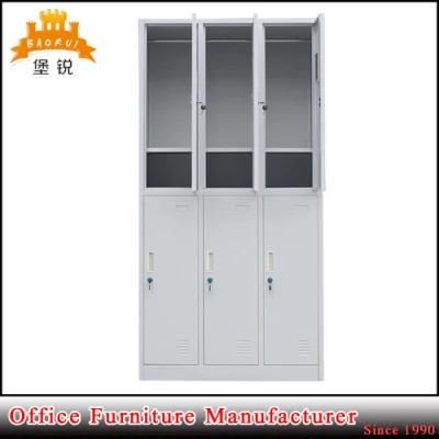Customized Metal Changing Room Use Six Doors Steel Clothes Locker