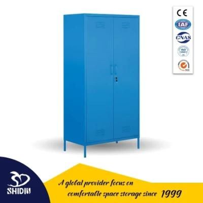 Freestanding Metal Wardrobe Locker Closet Clothes Storage Almirah Cabinet
