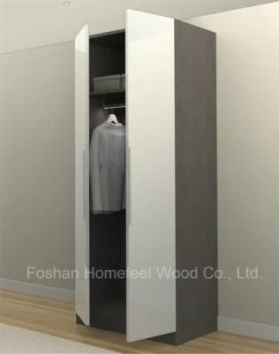 Customized Modern Bedroom Furniture, Wood Clothes Wardrobe (HF-H01) -White UV High Gloss