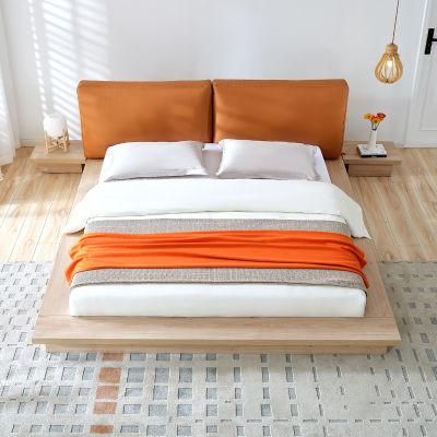 Quanu 126607 Japanese Wooden Frame Tatami Bed Natural Floor Beds