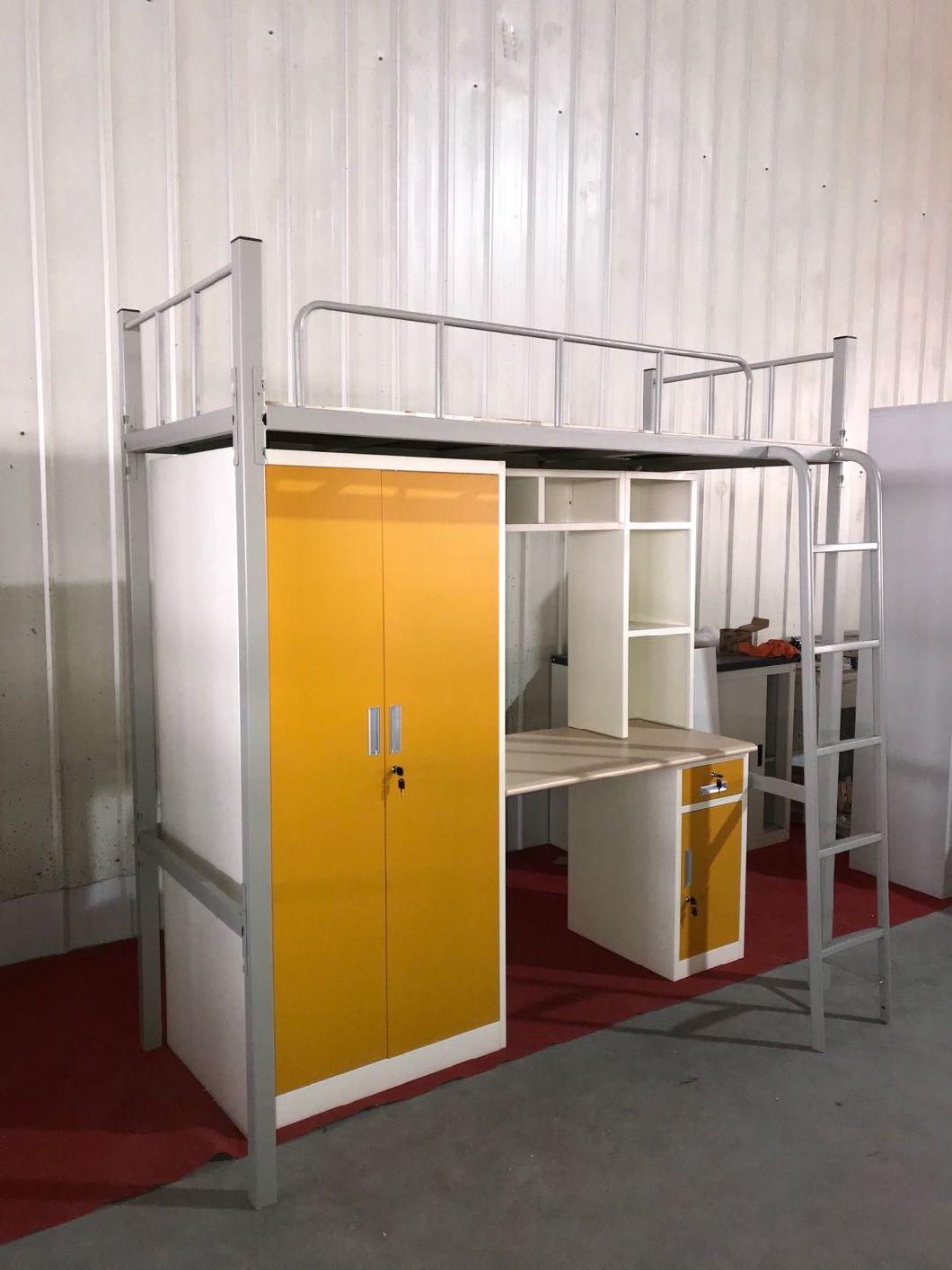 Multi-Purpose College Dormitory Metal Bed with Desk Double Modern Metal Bunk Bed