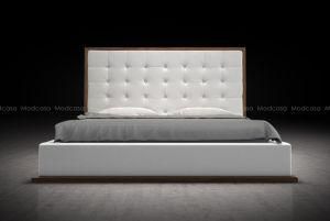 Manhattan Modern Upholstery &amp; Wooden King Bed