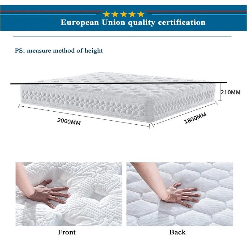 Resort Hotel Bedroom Latex Mattress Spring Compressed for Single Bed
