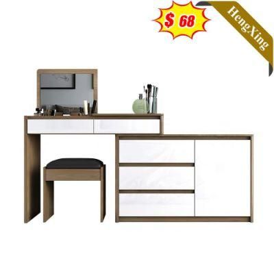 New White Color Wooden Bedroom Home Hotel Furniture Dressing Storage Table with Drawers Cabinet