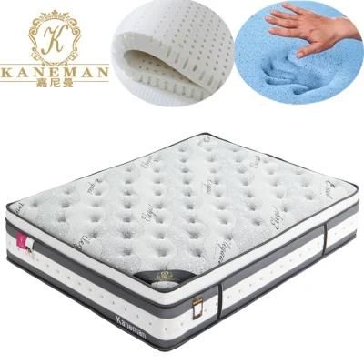 10 Inch Pocket Spring Mattress Roll up in Box Best Seller Visco Memory Foam Pocket Spring Mattress