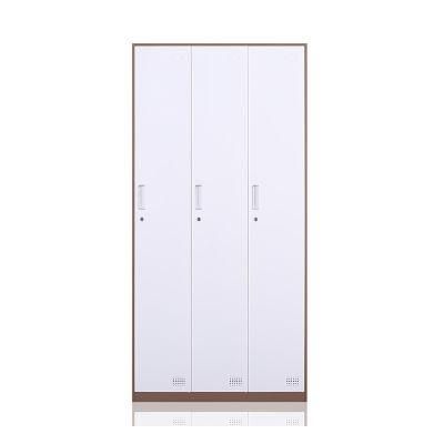 3-Doors Metal Cloth Wardrobe of Bedroom Furniture for Dormitory