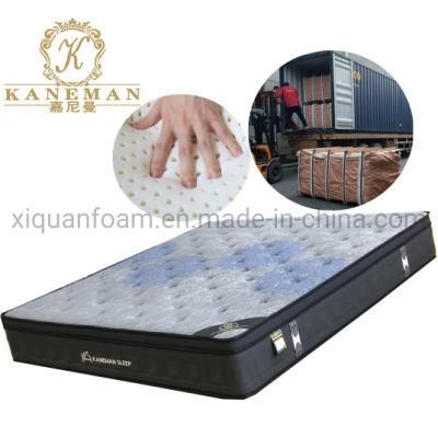 Flat Packed Luxury Hotel Latex Mattress Bed Pocket Spring Mattress Manufacturer Supply