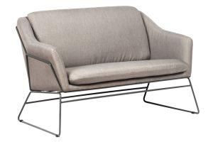 Modern Bedroom Sofa with Fabric Upholstered and Metal Frame