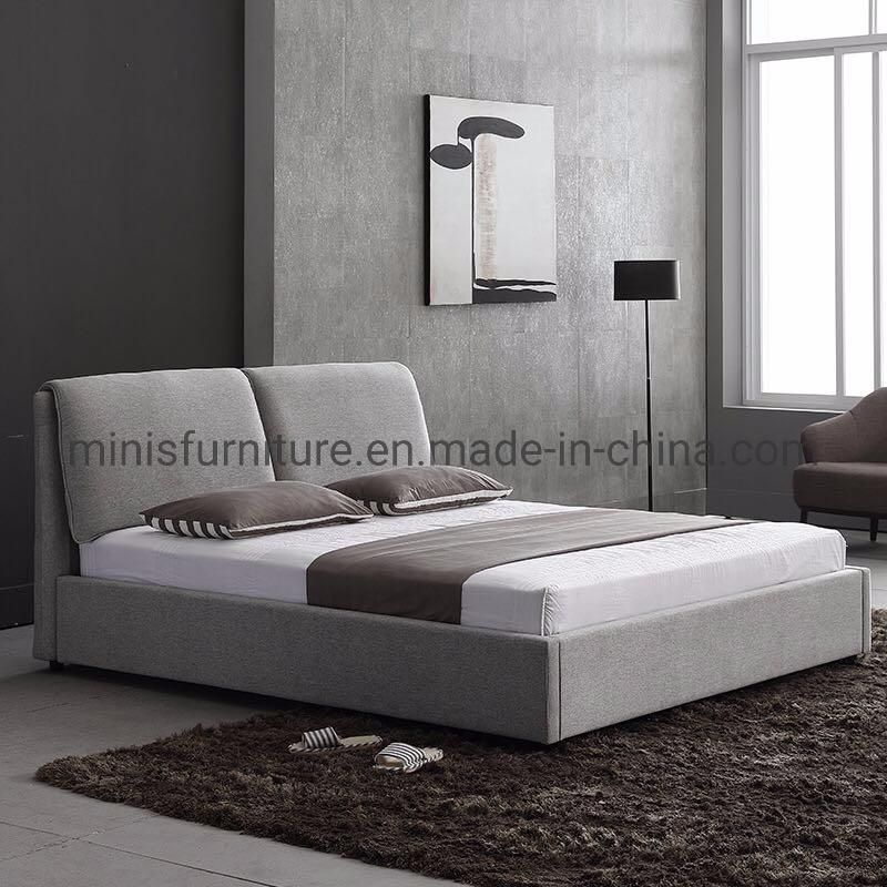 (MN-HB115) Simple Style Hotel/House Beige Bedroom Bed