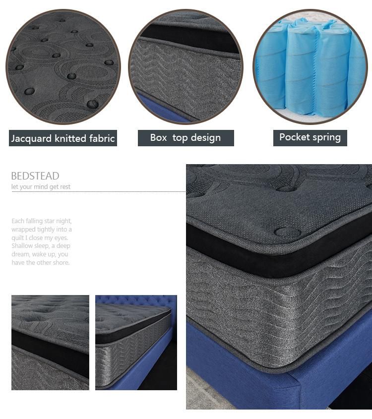 Pocket Spring bed mattress King Size with Box Top