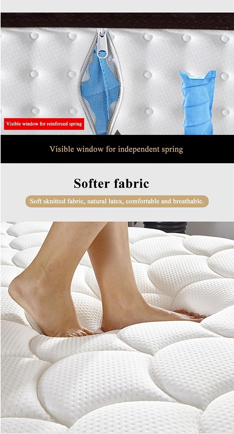 Hotel Good Quality Mattress Innerspring Latex Layer for Double Bed
