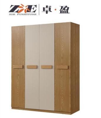 Bedroom Furniture Hot Sale Modern 4-Door Wooden Wardrobe