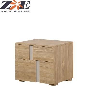 Modern MDF with Melamine Bedroom Night Stand with Two Drawers