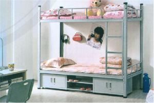 Iron Metal Bunk Bed with Cabinets