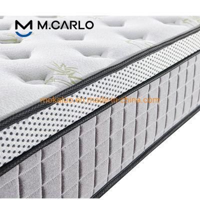 Hotel-Furniture-Bed-Mattress Twin-Double-Single-Queen--Calking Size Knitted Fabric-Natural Latex Spring Mattress with-5-Zone