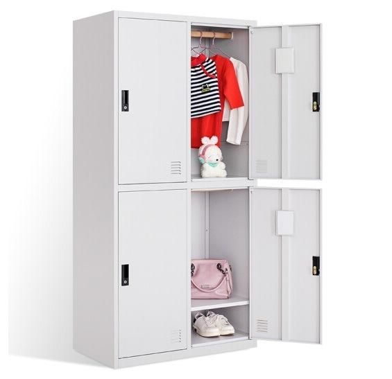 Cheap Price 4 Doors Steel Metal Wardrobe