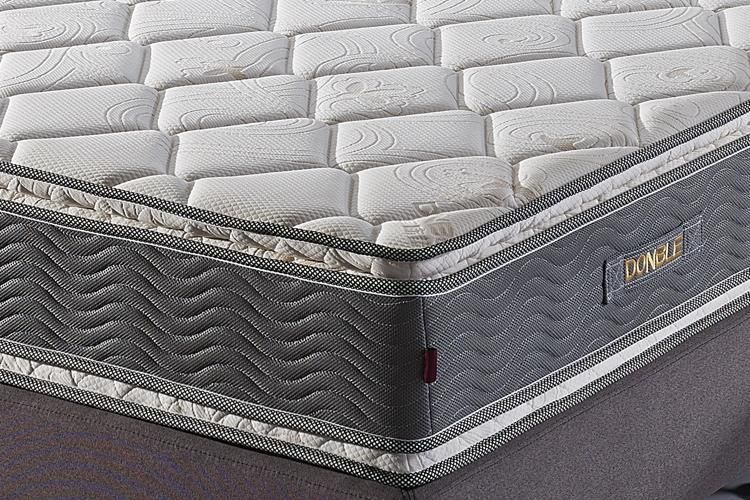 China Factory Wholesale Price Good Quality 5 Star Hotel Bedroom Latex Foam Double Pillow Top Pocket Spring Bed Mattress