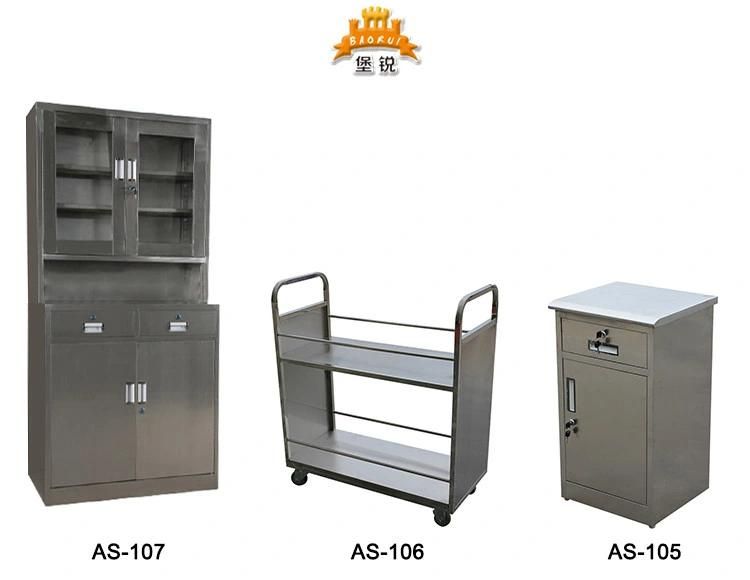 Jas-109 Factory Direct Price Economic Hospital Furniture Metal Hospital Bedside Lockers