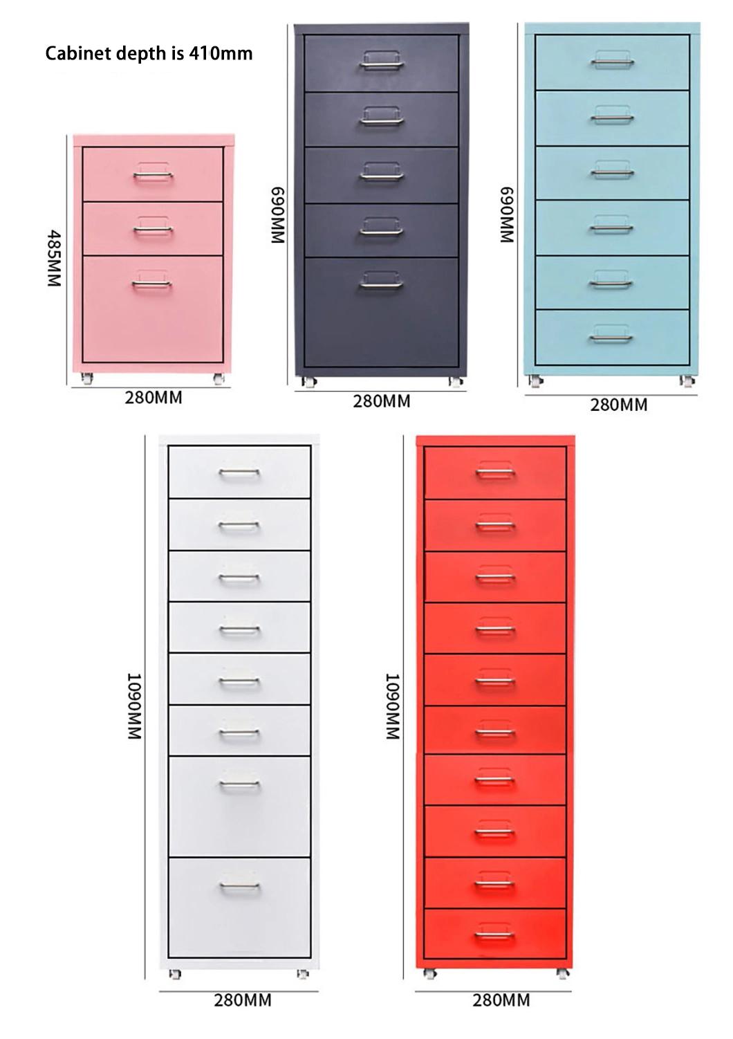 Fresh Style Metal Mobile Chest of Drawer Filing Cabinet