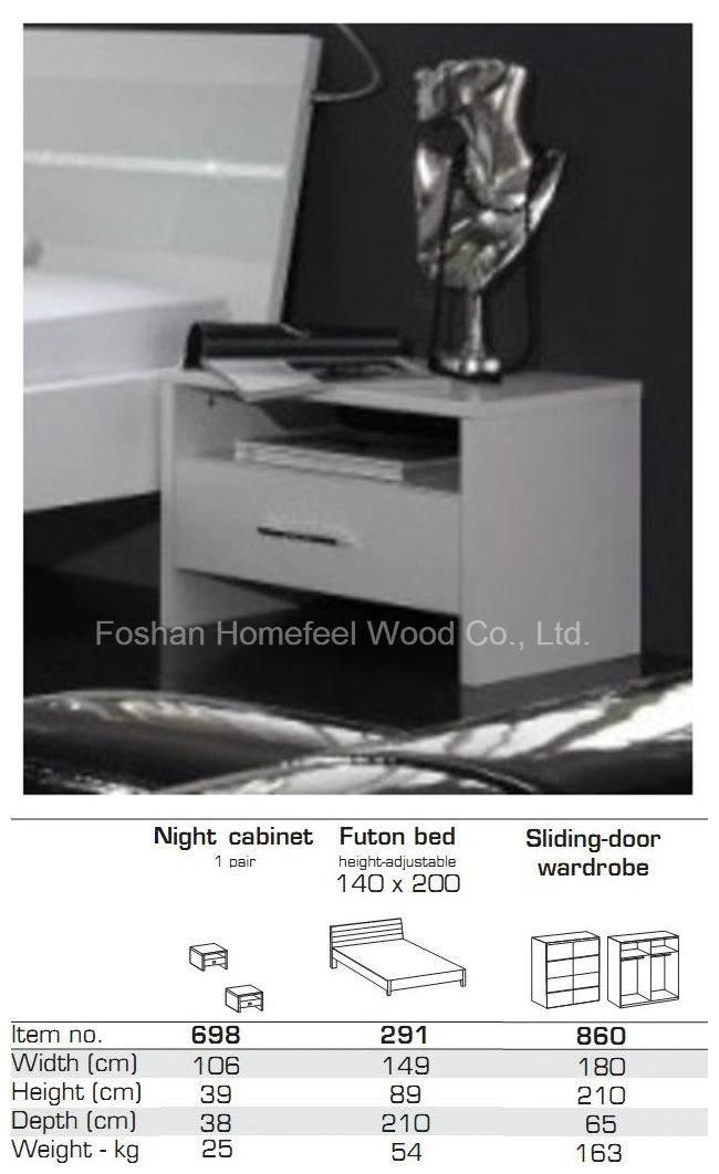 Modern Style Bedroom Furniture Set in White and Mirror (HF-SR016EY)