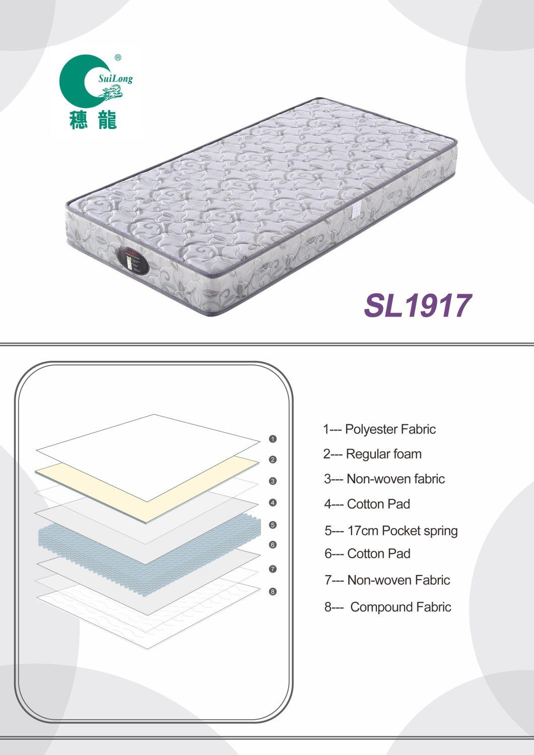 Hotel Furniture Compressed Spring Mattress for Double Bed