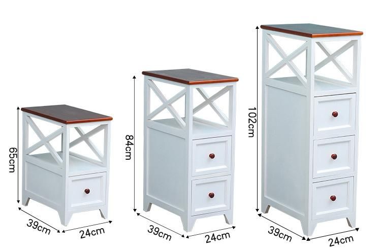 Home Furniture Customization Modern Furniture Nordic White Multi-Layer Drawer Storage Cabinet Bedside Table