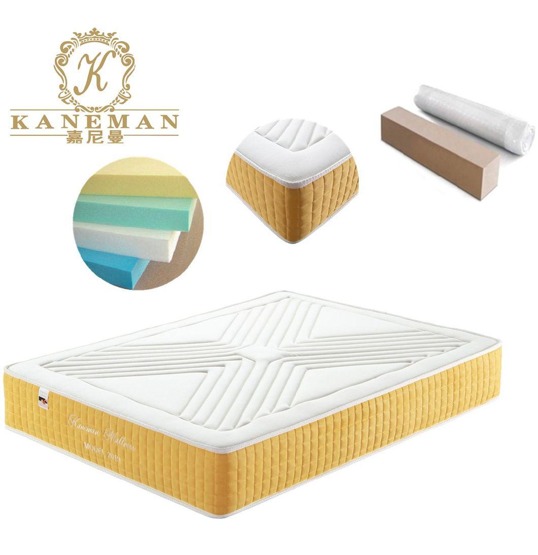 Luxury Compressed 12inch Tight Top Pocket Coil Spring Mattress in a Box