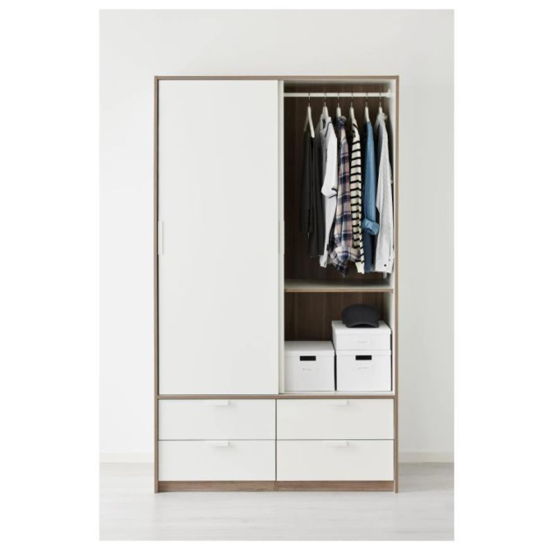 Nova MDF Sliding Door Closet Storage Wardrobe Designs Bedroom Furniture Cloth Wardrobe Sliding Door Wardrobe