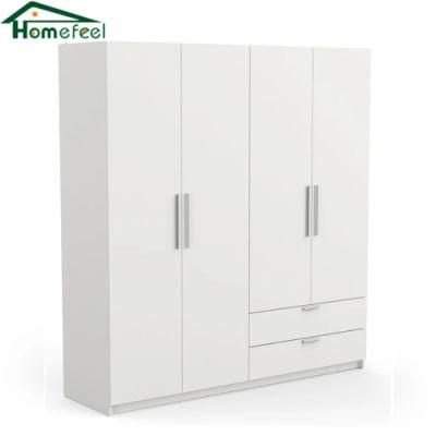 Modern Wooden Home Furniture Bedroom Simple White Wardrobe Cheap Wholesale