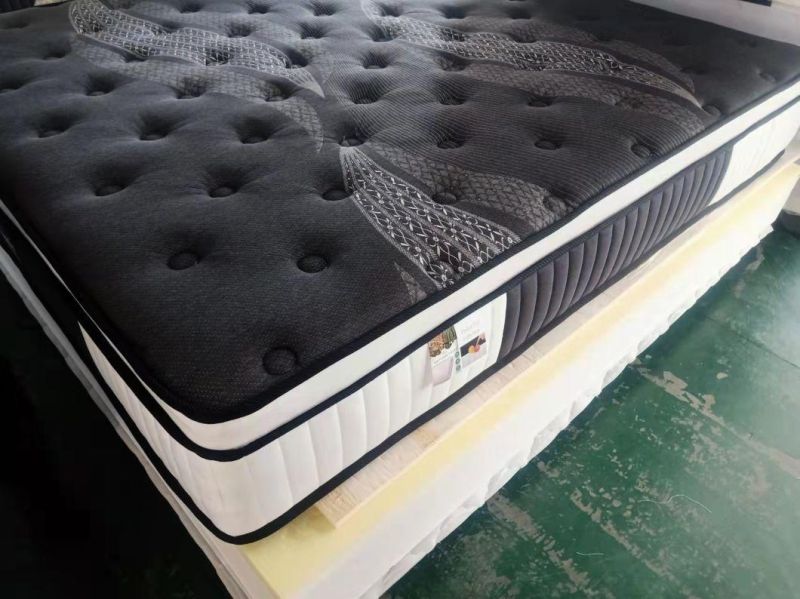 Bamboo Charcoal Health Sleeping Natural Latex Pocket Spring Mattress Roll in a Box