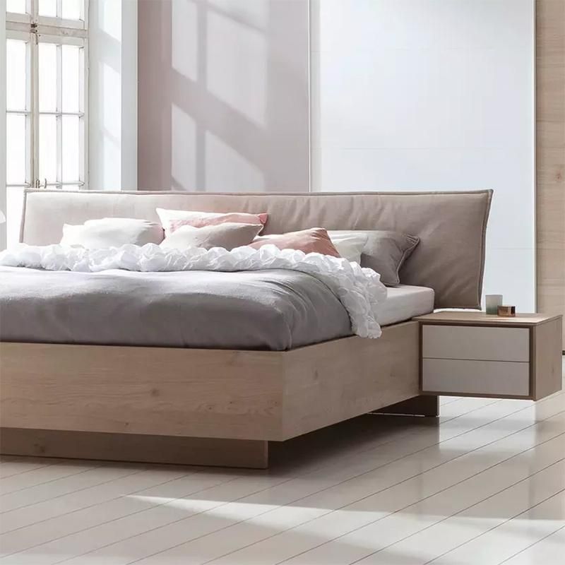 OEM/ODM Nordic Style Bedroom Furniture Set with Bed Night Stand Dresser Wardrobe