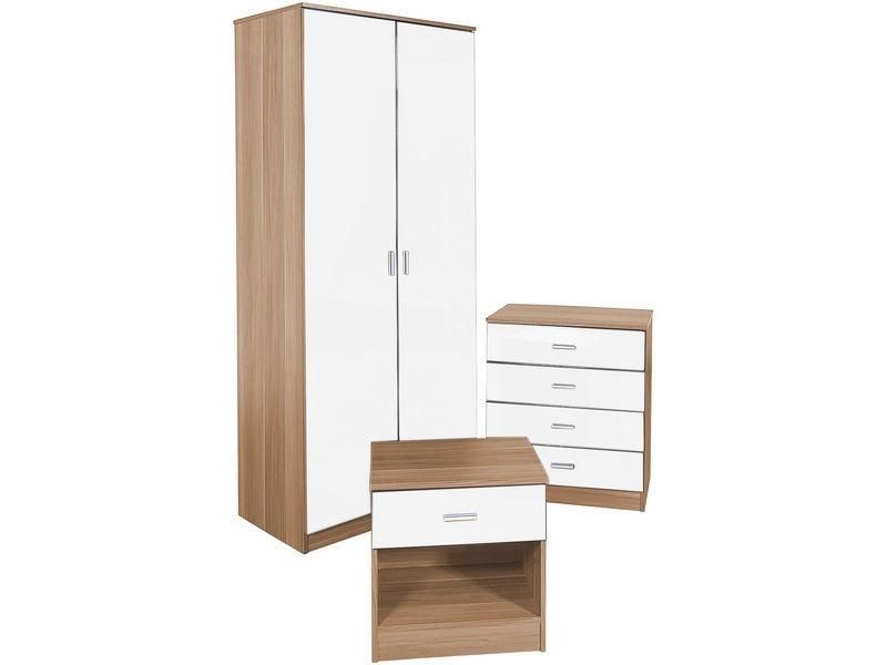 Modern Chinese Wooden Bedroom Furniture Bed Closet Wardrobe