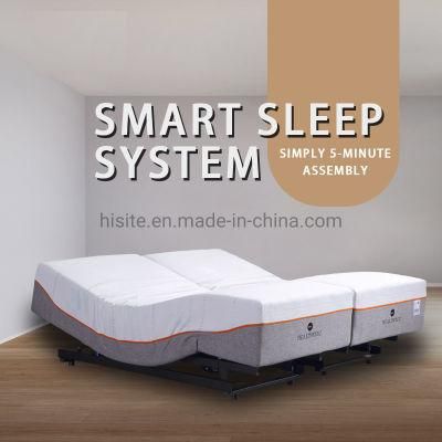 China Factory Wholesale Okin Wireless Control Electric Massage Adjustable Mattress Bed