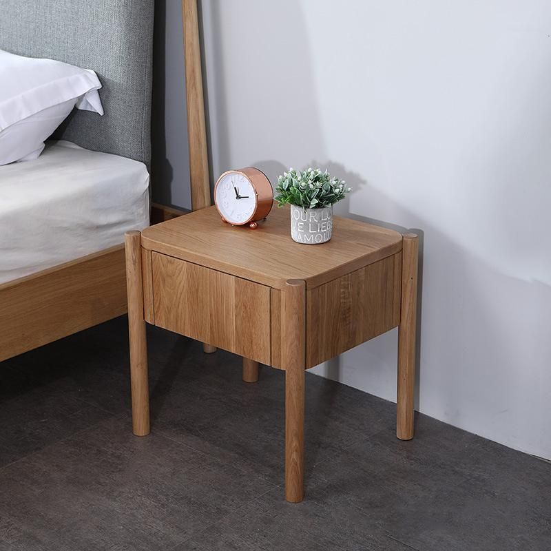 Small Apartment Nordic Solid Wood Nightstand 0063