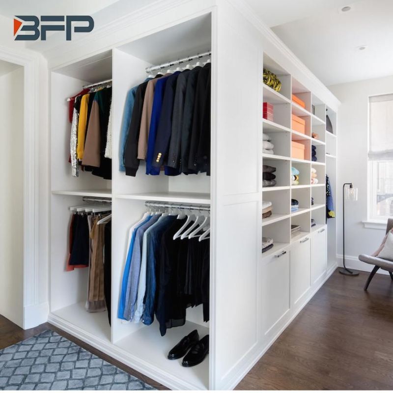 European Style Pure White Lacquer Bedroom Wardrobes