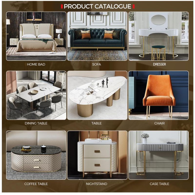 Modern Style Light Luxury Living Room Furniture Bedroom Bed