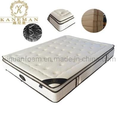 High Density Foam Pillow Top Bonnell Spring Mattress Roll Compressed Packing