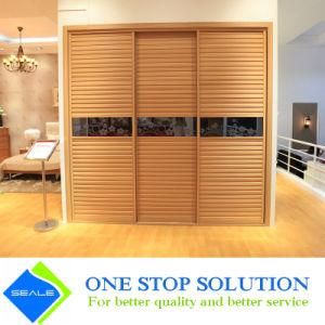 Red Wave Type Sliding Door Wardrobes Cupboard (ZY 2050)