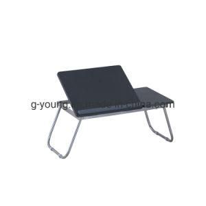 Folding Computer Desk Metal Legs Multifunctional Bed Study Laptop Table