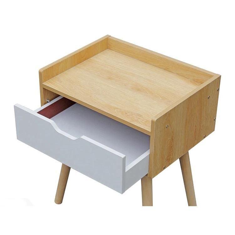 Wooden Nightstand with Store Function